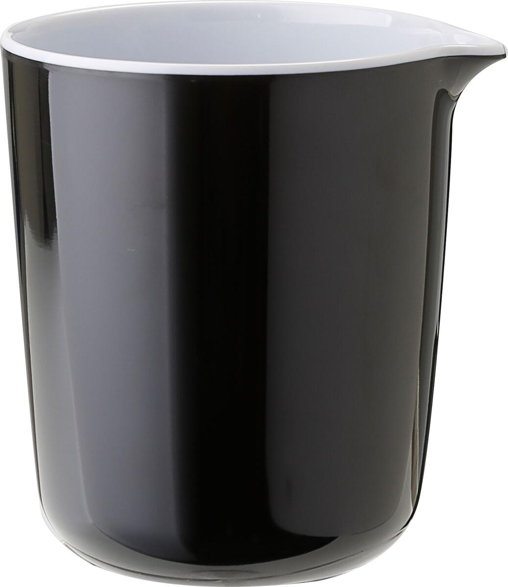 Fløtemugge Serenade 300ml melamin svart visning forfra