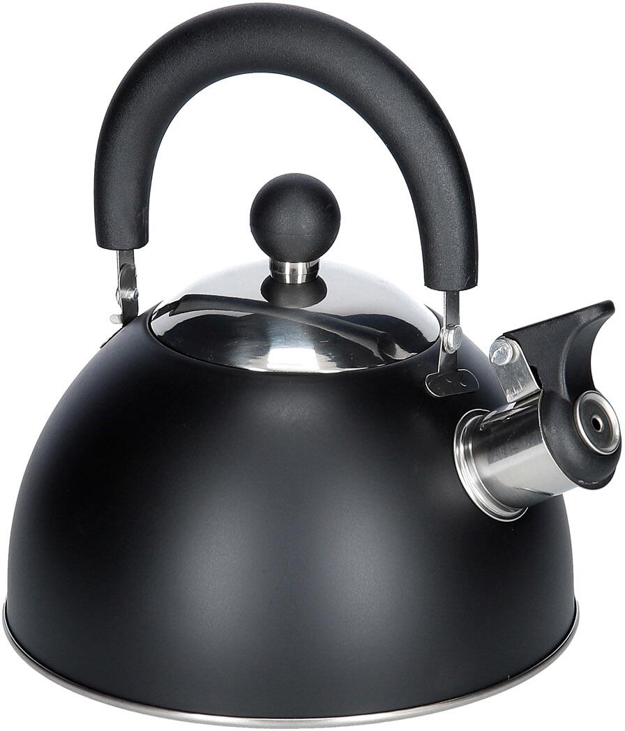 Fløytekjele Chiara 1,8L rustfritt stål matt svart for camping