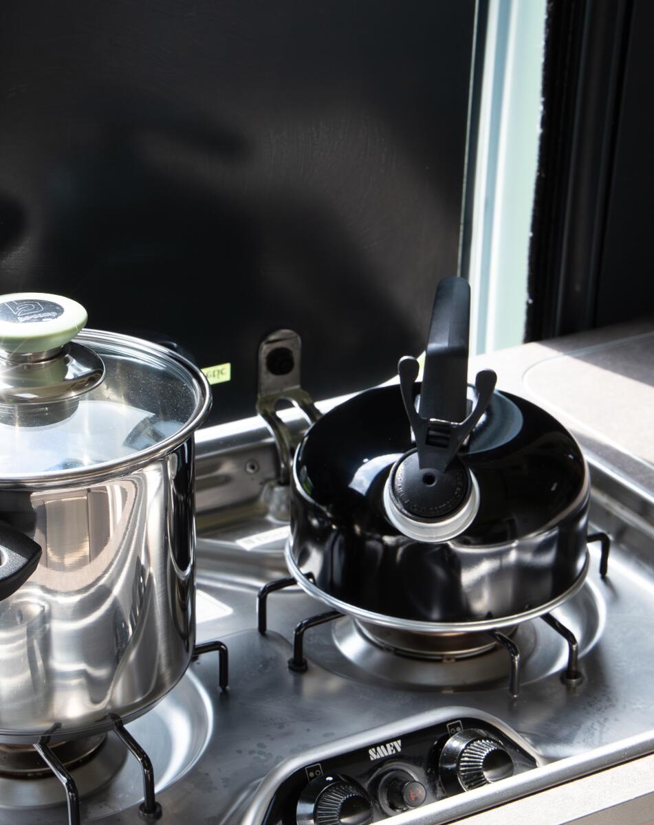 Montert Fløytekjele Compact 1L aluminium 100g - Bo-Camp på camping