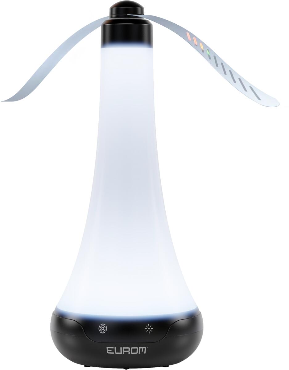 Flueavviser Fly Away Twister LED med bordlampe forfra