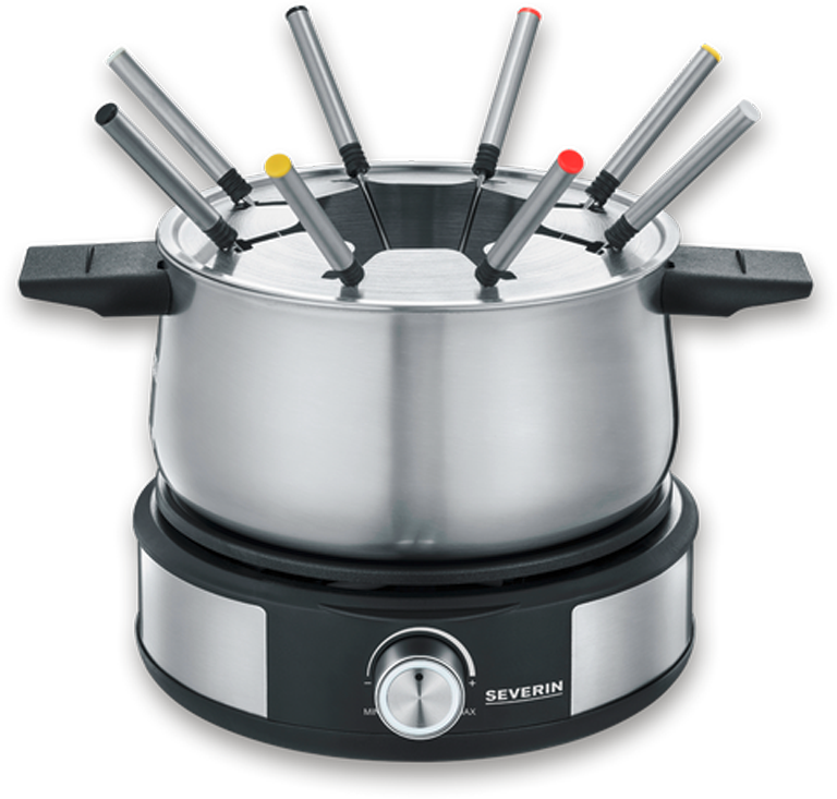 Fondue og crêpes kombiapparat FO 2471 1500 W svart forfra