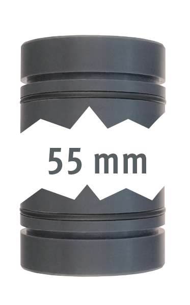 Forbindelsesrør 40 mm med dobbel O-ring fra Lilie, vist forfra