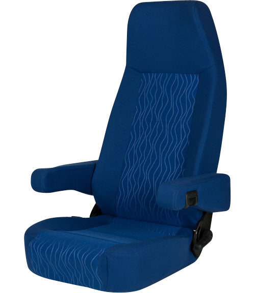 Førersete og passasjersete S5.1 Atlantik blå 16 kg - Sportscraft forfra