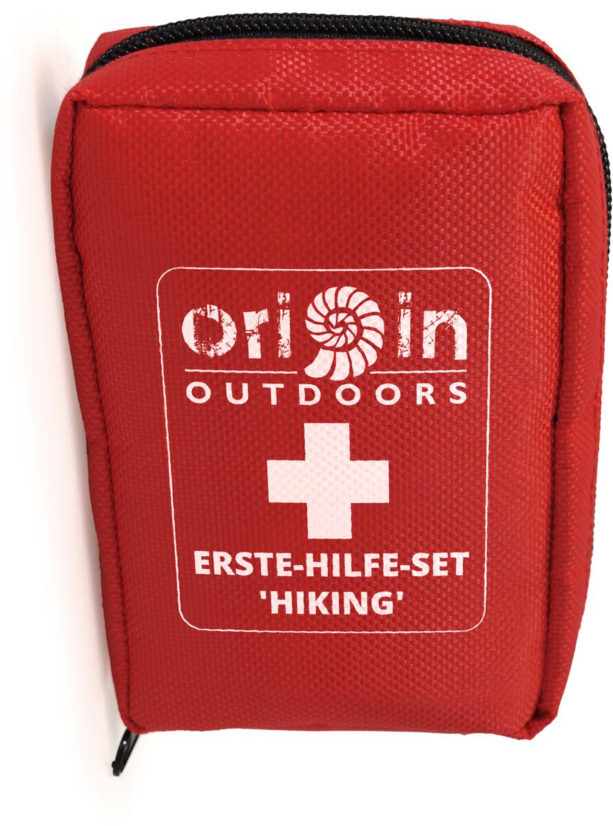 Førstehjelpsett Hiking 18 deler vannavvisende nylon forfra