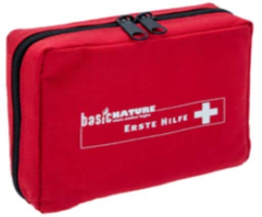 Førstehjelpsett Plus DIN-13167 17x14x6,5 cm BasicNature forfra