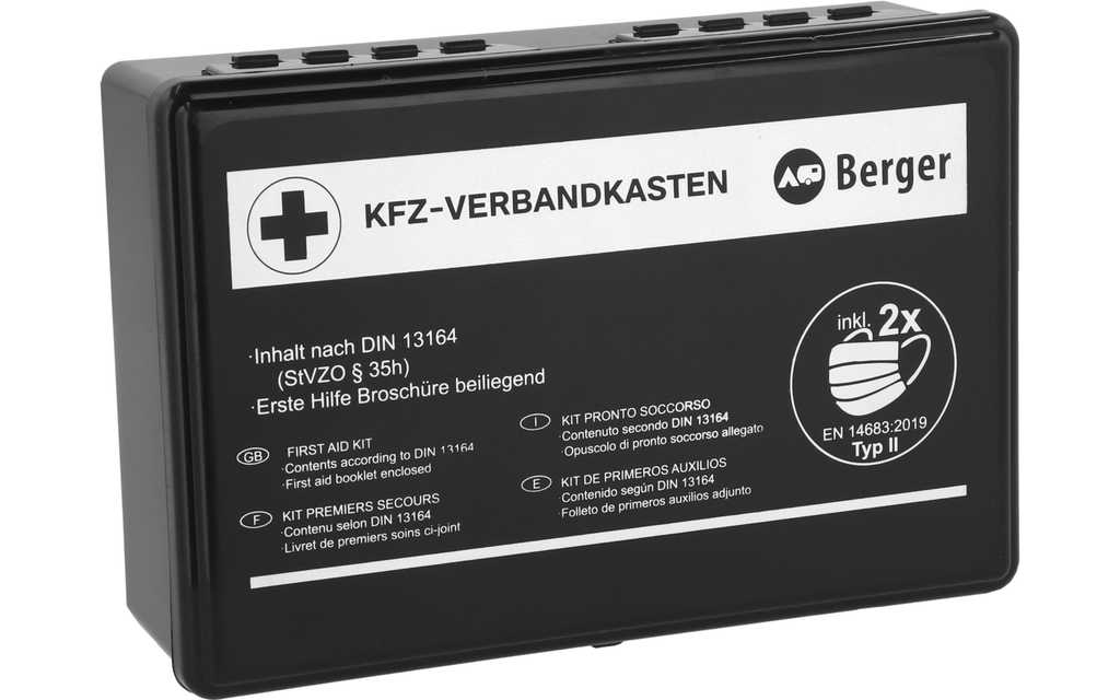 Detaljbilde av Førstehjelpskoffert for kjøretøy DIN 13164:2022 510 g