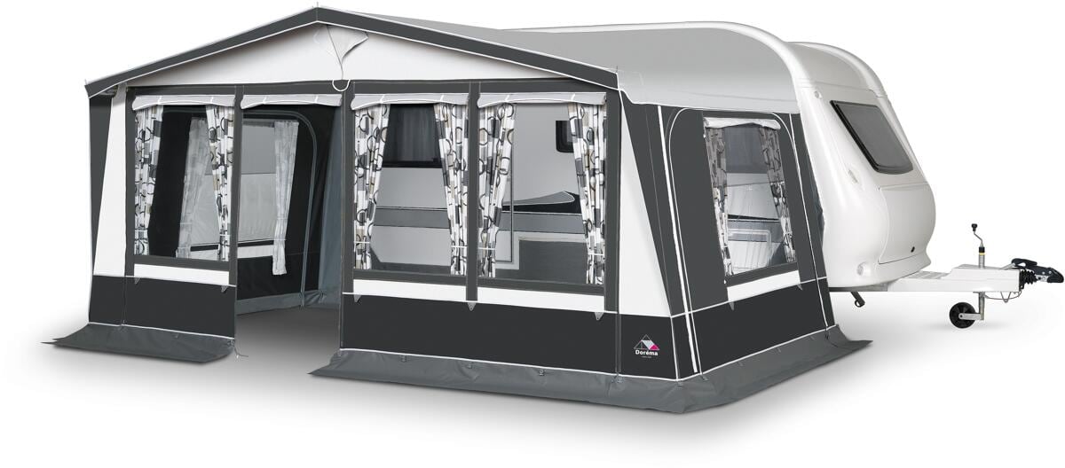 Fortelt Bergamo De Luxe for campingvogn foran
