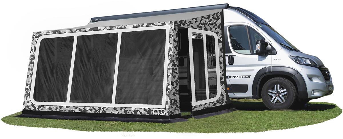 Fortelt Camou XL 380x260 cm kamuflasje med aluminiumsstenger montert