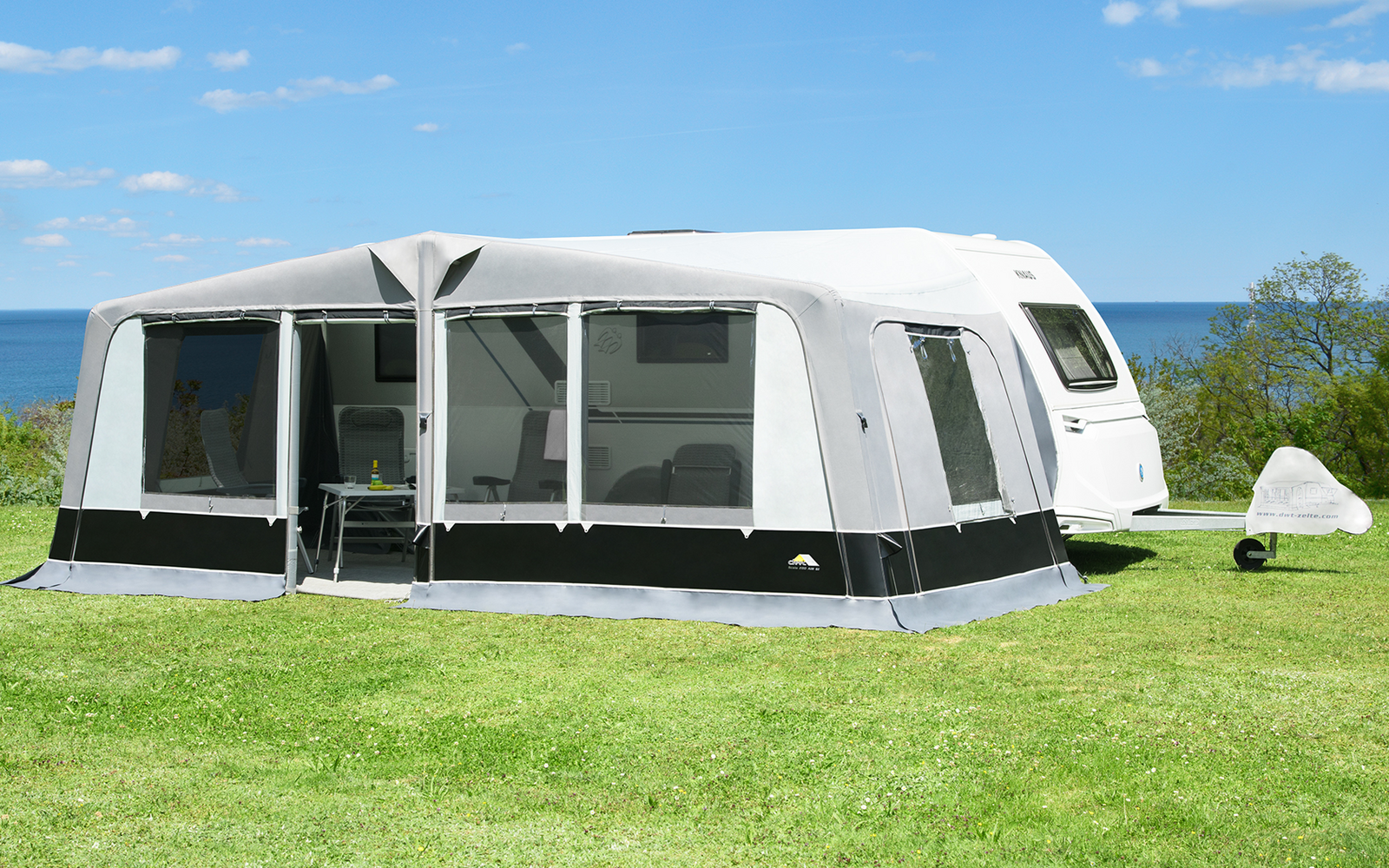Fortelt DWT Scala Air 540x250 cm luftkanal polyester nærbilde av stoff