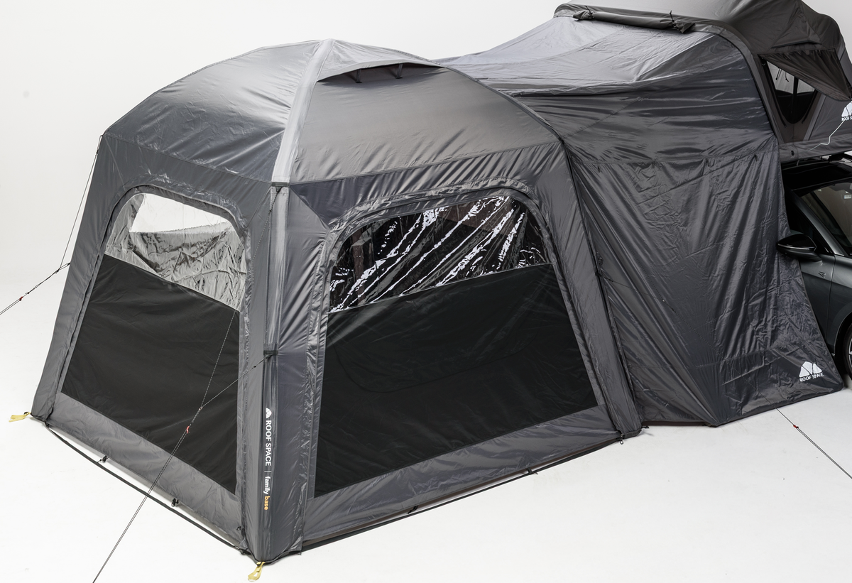 Fortelt Family Base frittstående 3x3 m for Roof Space 2 - RoofSpace sett forfra, oppsatt