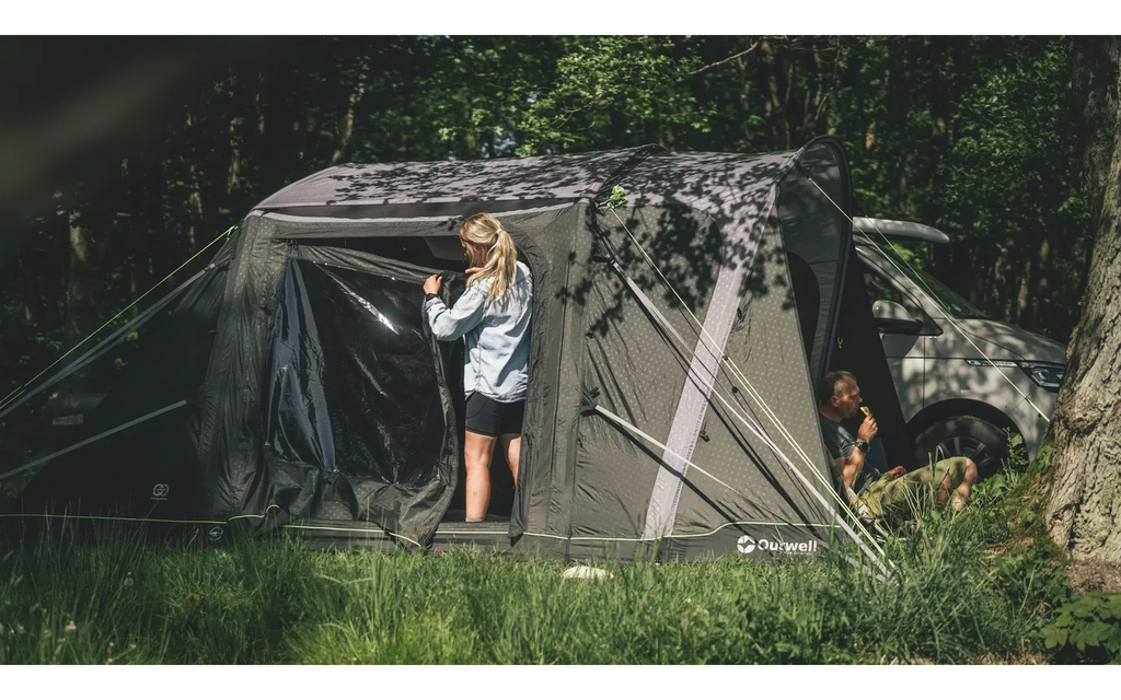Fortelt Jones M Power Air oppblåsbart 320x320 cm for bobil - Outwell vindu med myggnett