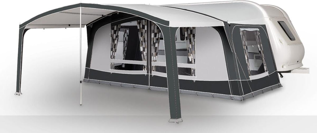 Detaljbilde av materiale og ventilasjon på Fortelt Octavia 240 for campingvogn
