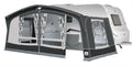 Fortelt Octavia 240 for campingvogn fra forsiden i antrasitt farge