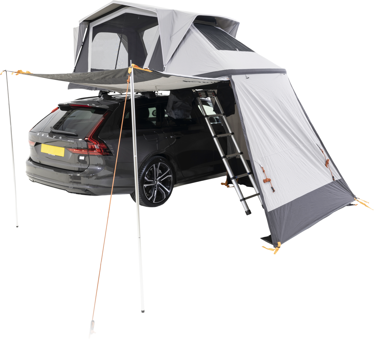 Fortelt RT Awning L for taktelt TRT 140 AIR 190x220 cm - Dometic montert på bil sett forfra