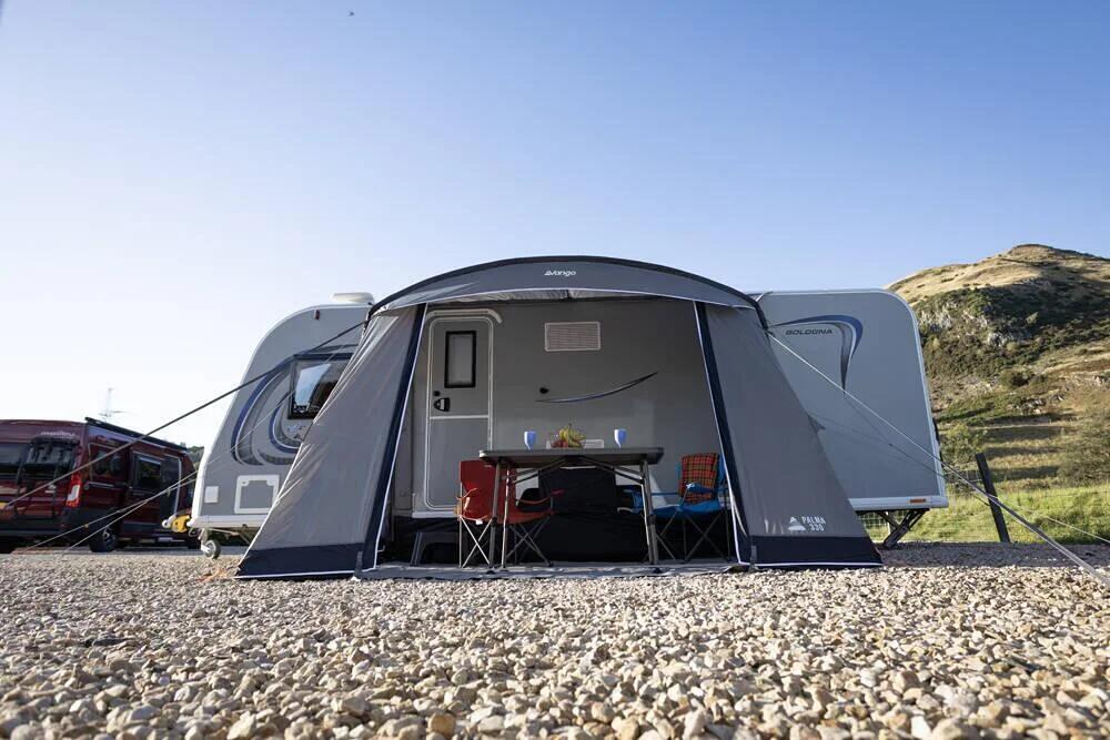 SkyTrack II opphengssystem på Fortelt Vango Palma 330 touring 240 cm dyp 11,4 kg Cloud Grey