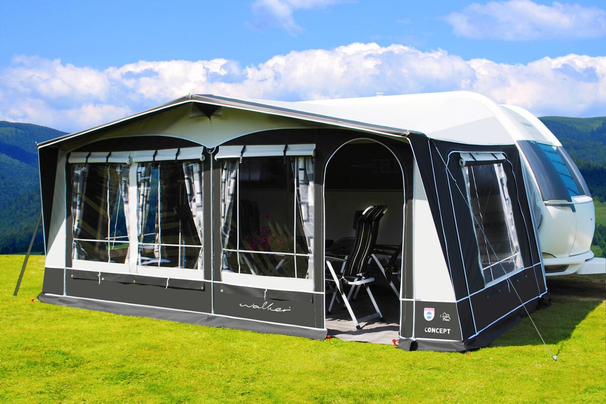 Fortelt Walker Concept 280 helårs stålstenger TenCate front