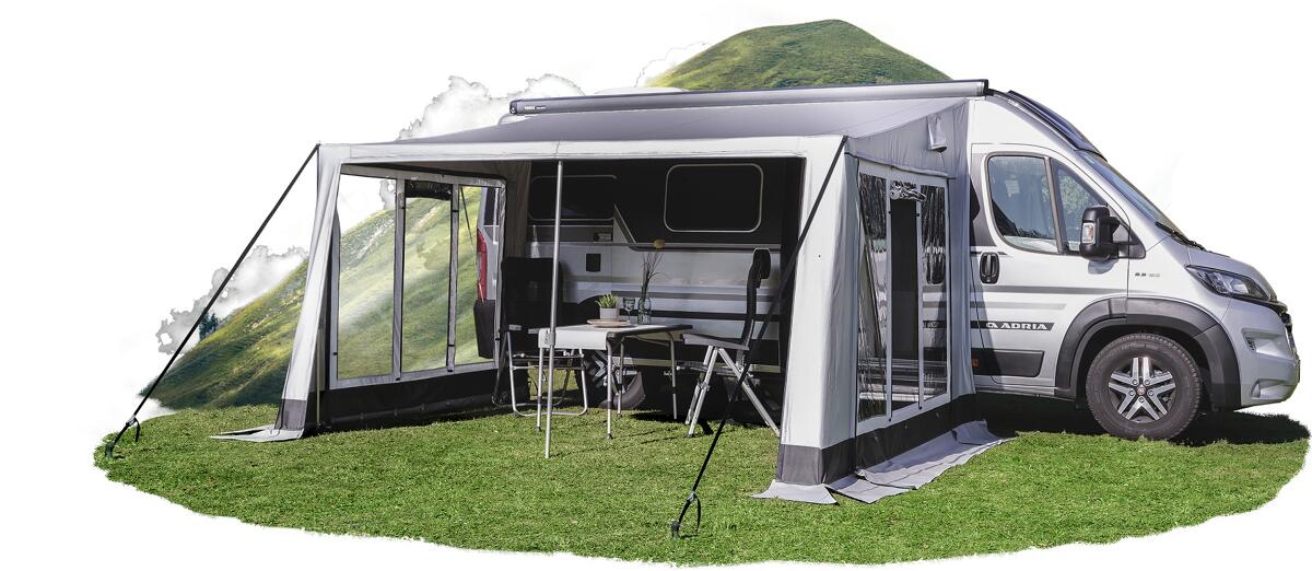 Detalj av aluminiumsstenger på Fortelt YAK XL 260x380 cm