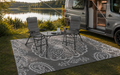 Forteltteppe GreyOrnament 180x250 cm vendbart polypropylen forfra
