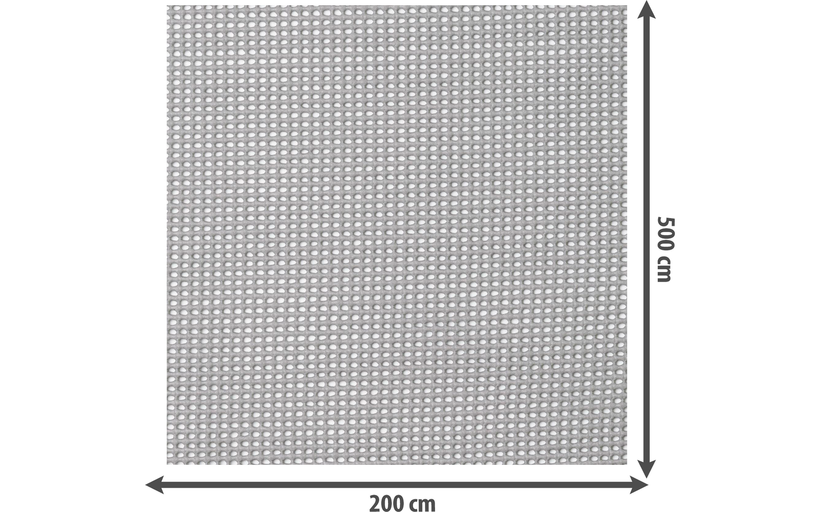 Forteltteppe Soft 550 g/m² 200 x 300 cm grå bakside