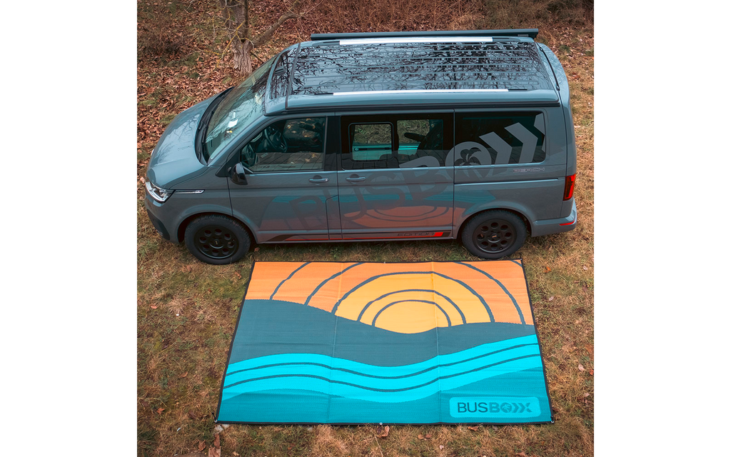 Forteltteppe Sunset 150x100 cm polypropylen bakside
