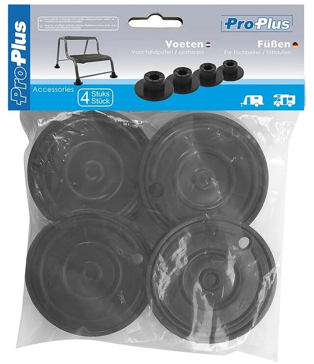 Føtter for bordben og trinn Ø35/Ø78 mm 4-pack Pro Plus på mykt underlag