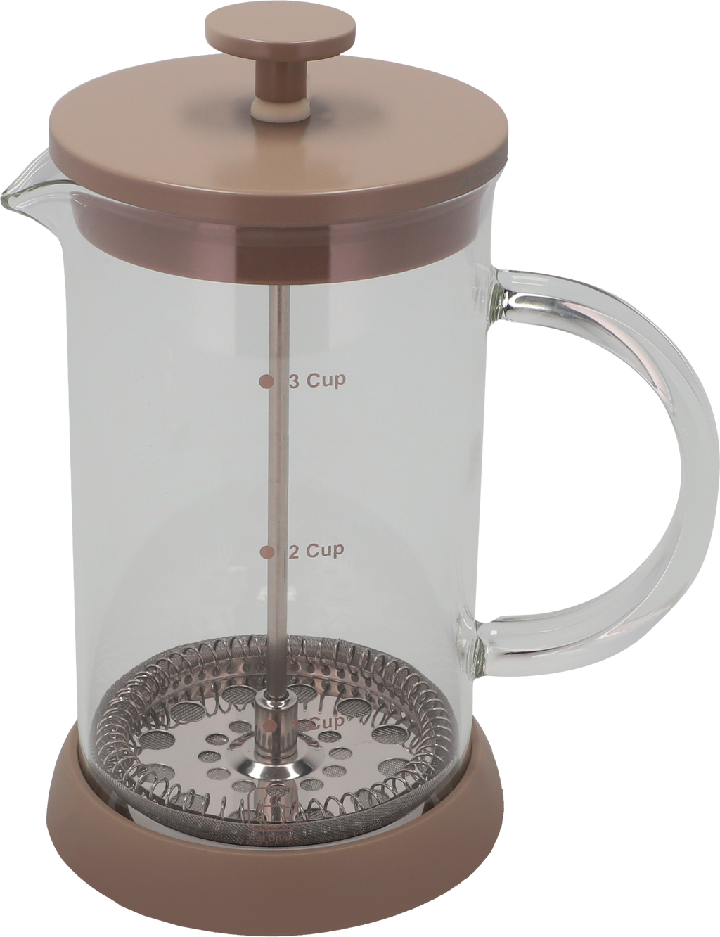 French press kaffebrygger 600 ml forfra grå uten strøm