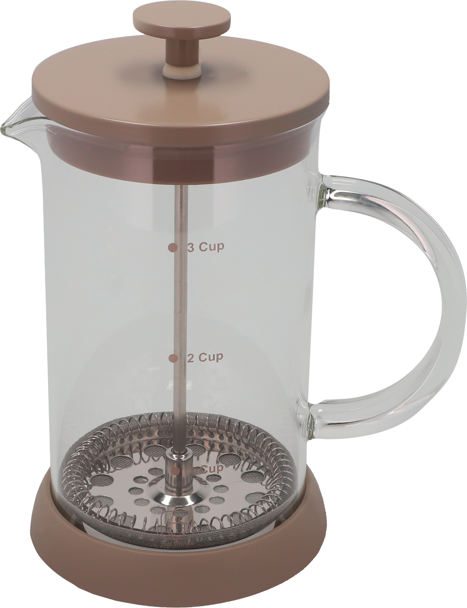 French press kaffebrygger 600 ml forfra grå uten strøm