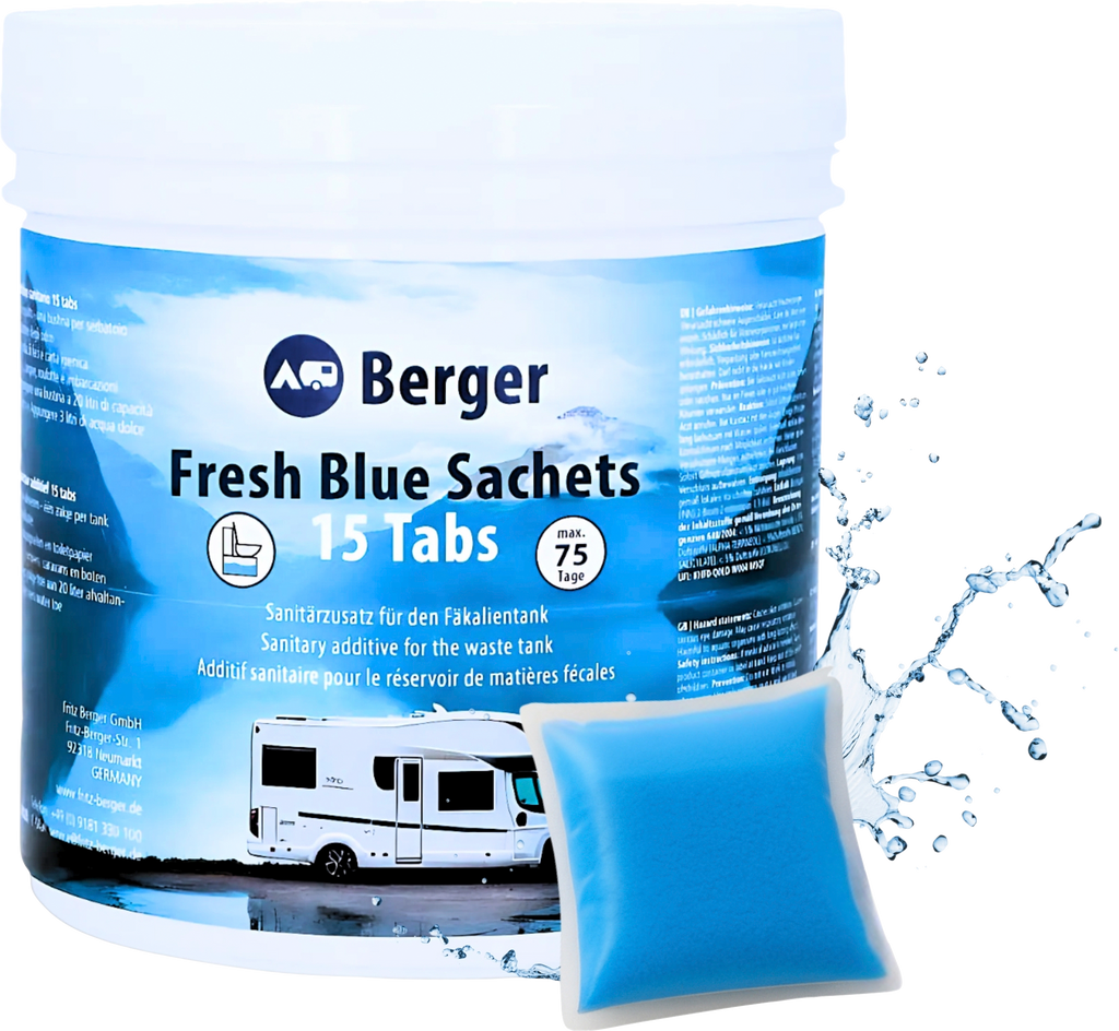 Fresh Blue sanitærposer for avfallstank 15 stk forfra