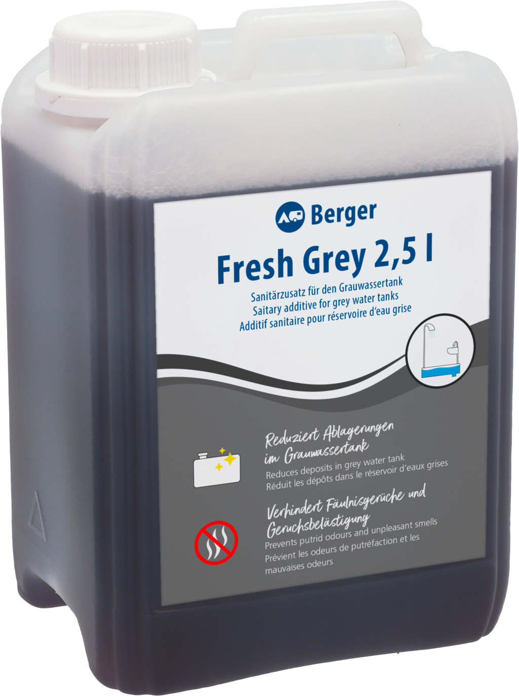 Fresh Grey gråvannstanktilsetning 2,5 liter forfra