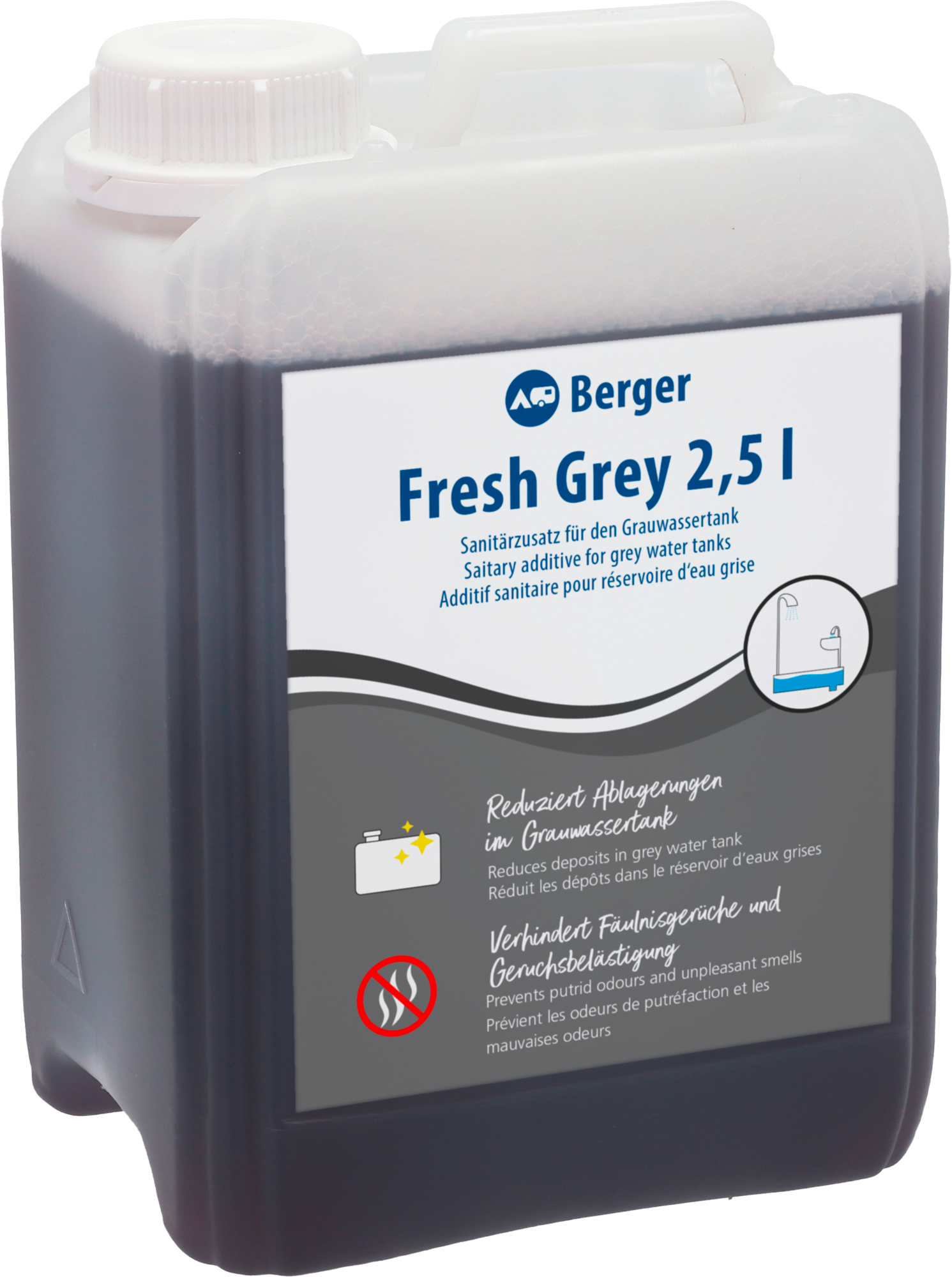 Fresh Grey gråvannstanktilsetning 2,5 liter forfra