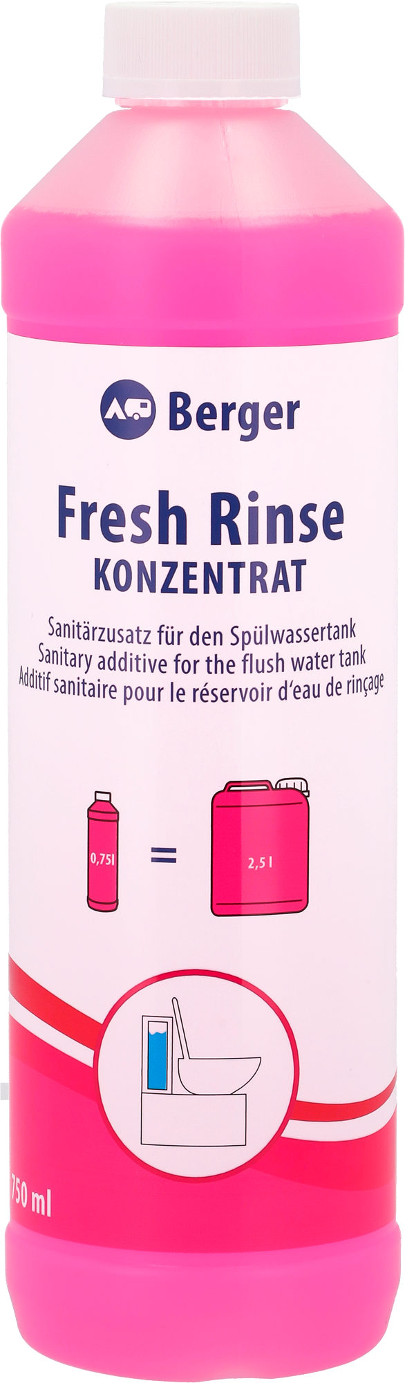 Fresh Rinse konsentrat 750 ml spylevannstilsetning forfra