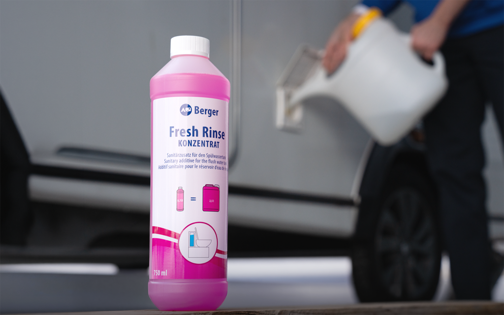 Fresh Rinse konsentrat 750 ml detalj av flaske