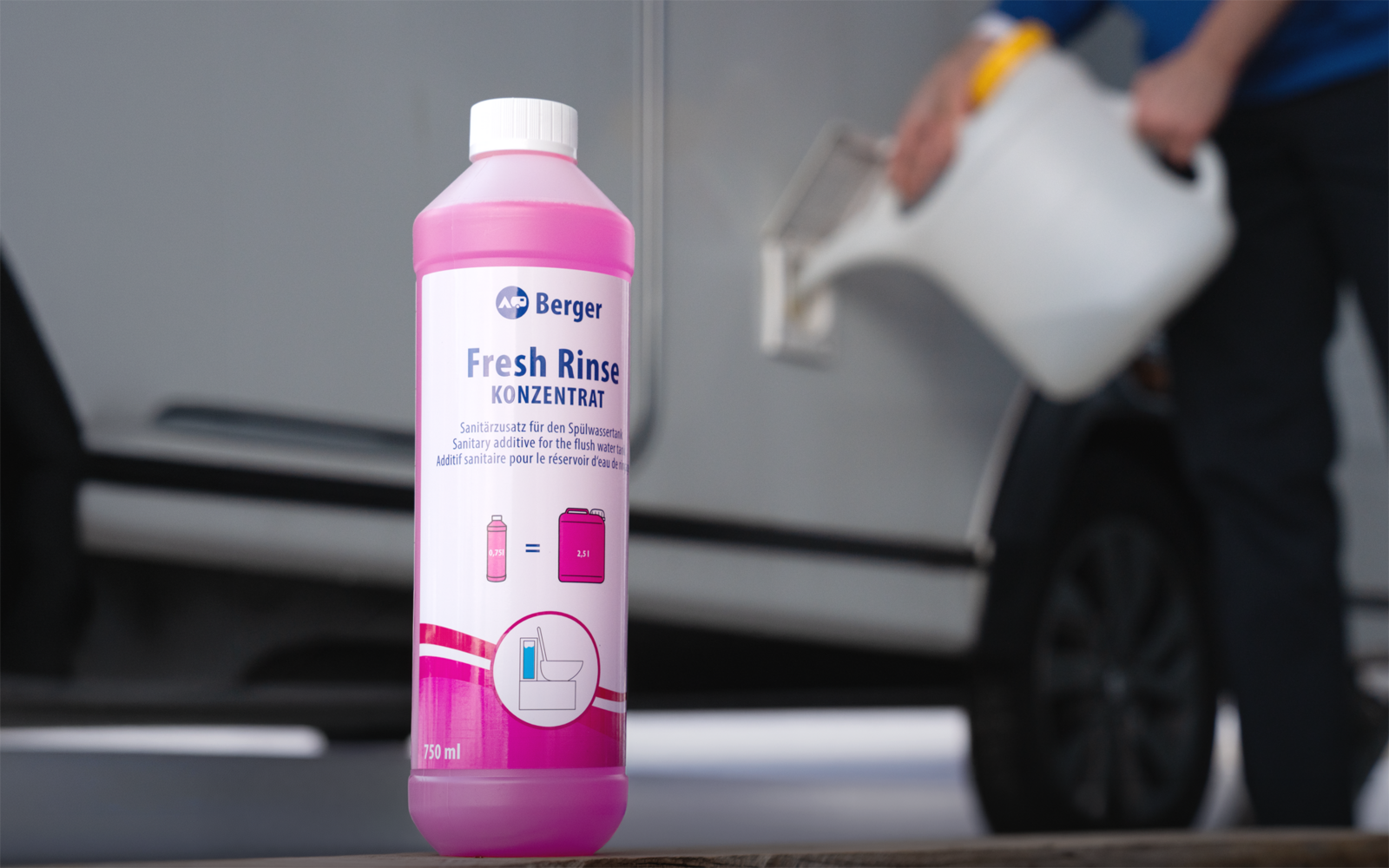 Fresh Rinse konsentrat 750 ml detalj av flaske