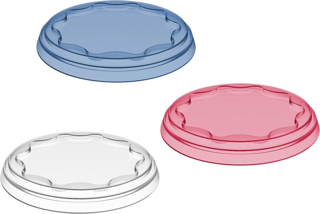 Friskhetslokkesett 3-pk fleksibelt gjenbrukbart transparent forfra