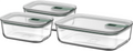Friskholdbokser EasyClip glass 3-delers sett forfra