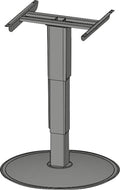 Frittstående bordunderstell KlickKlack aluminium 32-68cm - Ilse front