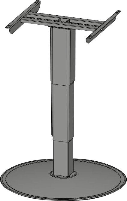 Frittstående bordunderstell KlickKlack aluminium 32-68cm - Ilse front