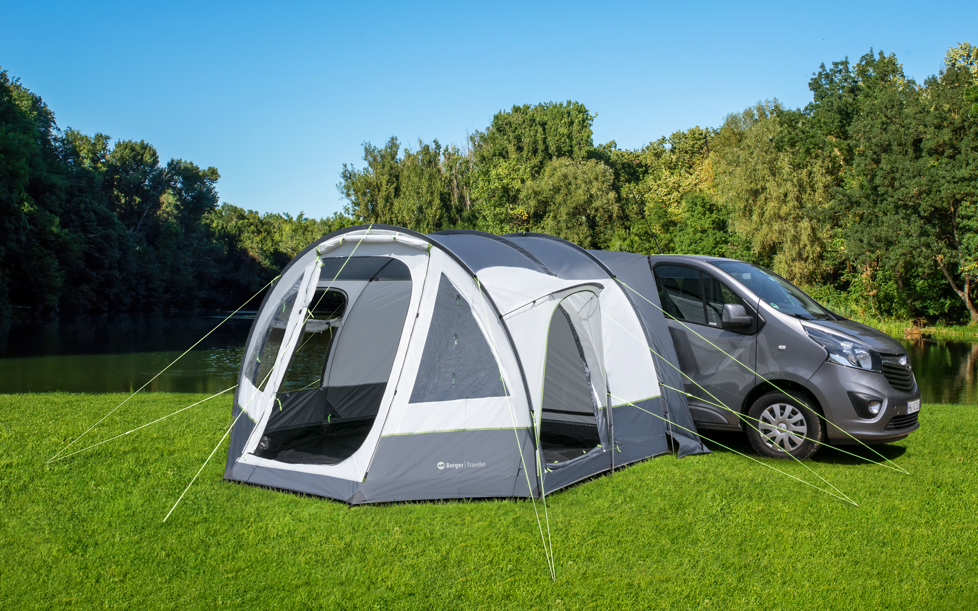 Frittstående bussfortelt Traveller 350x315 cm forside