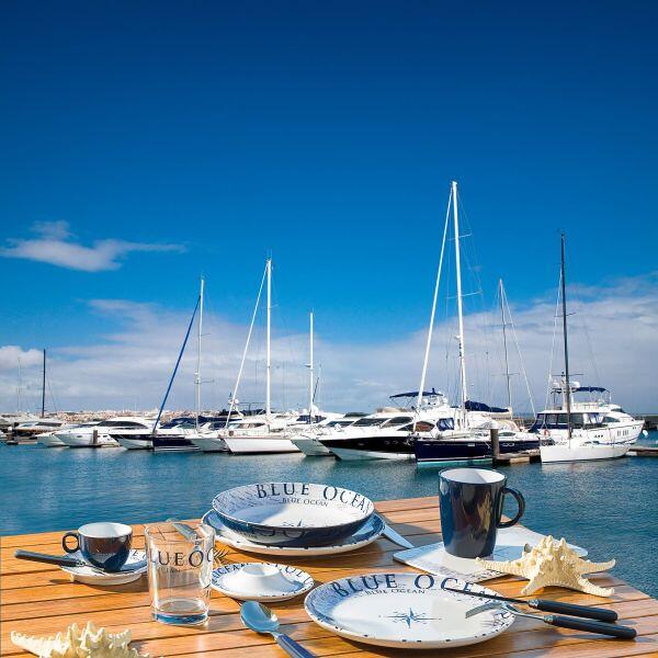 Frokostbolle Blue Ocean melamin Ø15 cm antiskli bakside