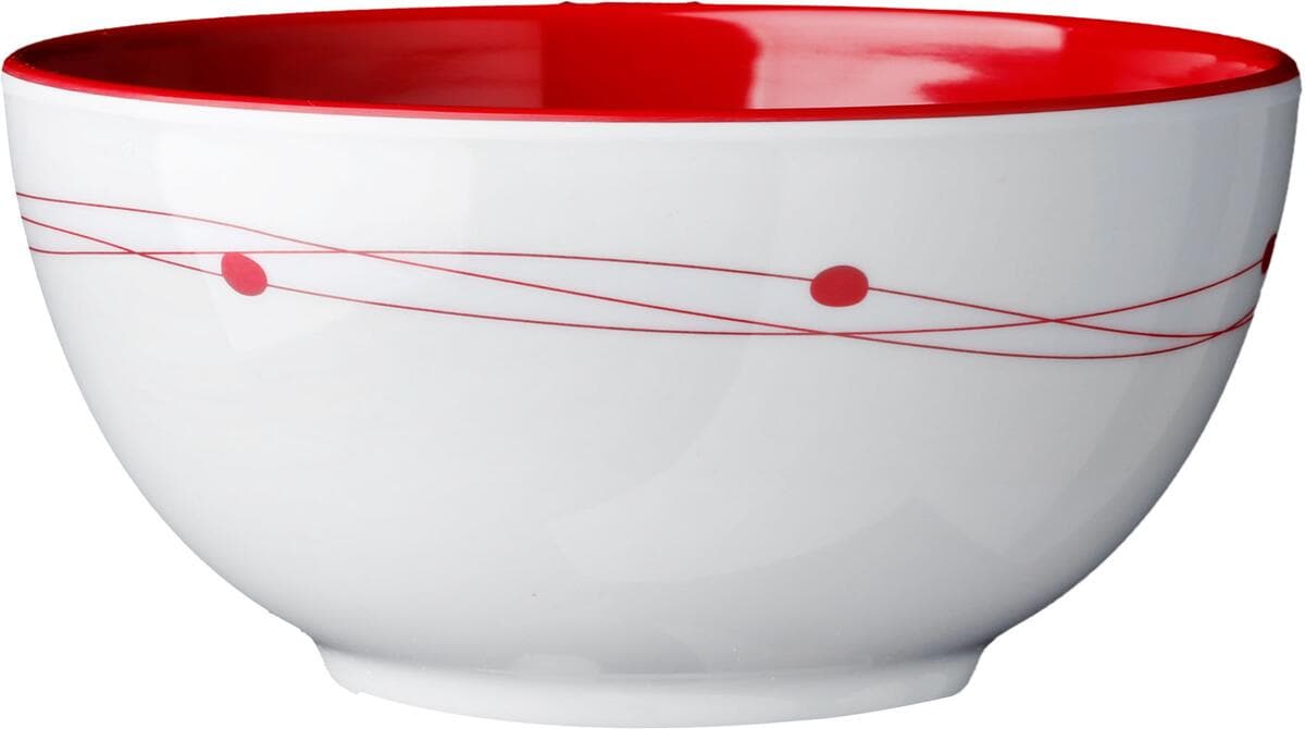 Frokostbolle Cosmic melamin Ø15 cm rød antiskli fra Brunner