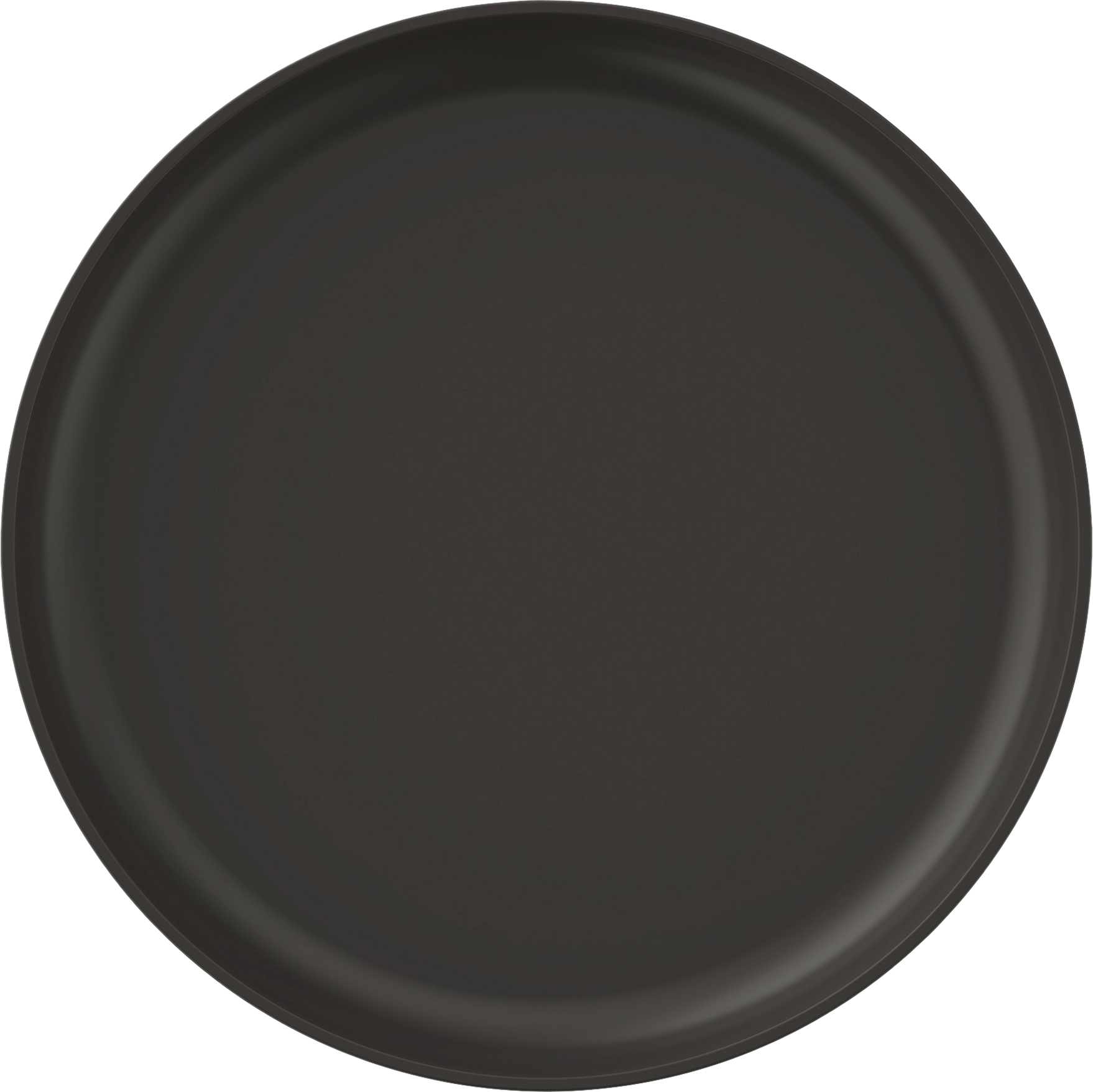 Frokosttallerken Silueta 230 mm Nordic black i PET, forfra