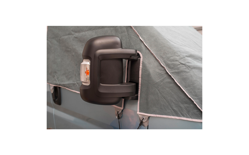 Detalj av materialet i Frontbeskyttelsesduk Wintertime for Renault Master 2024+