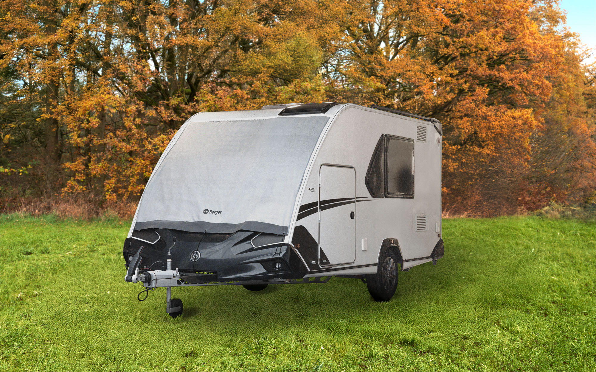 Frontbeskyttelsespresenning for campingvogn 140x160 cm forfra