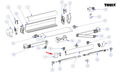 Frontblende-endehetter for Omnistor 5003 eloksert - Thule forfra