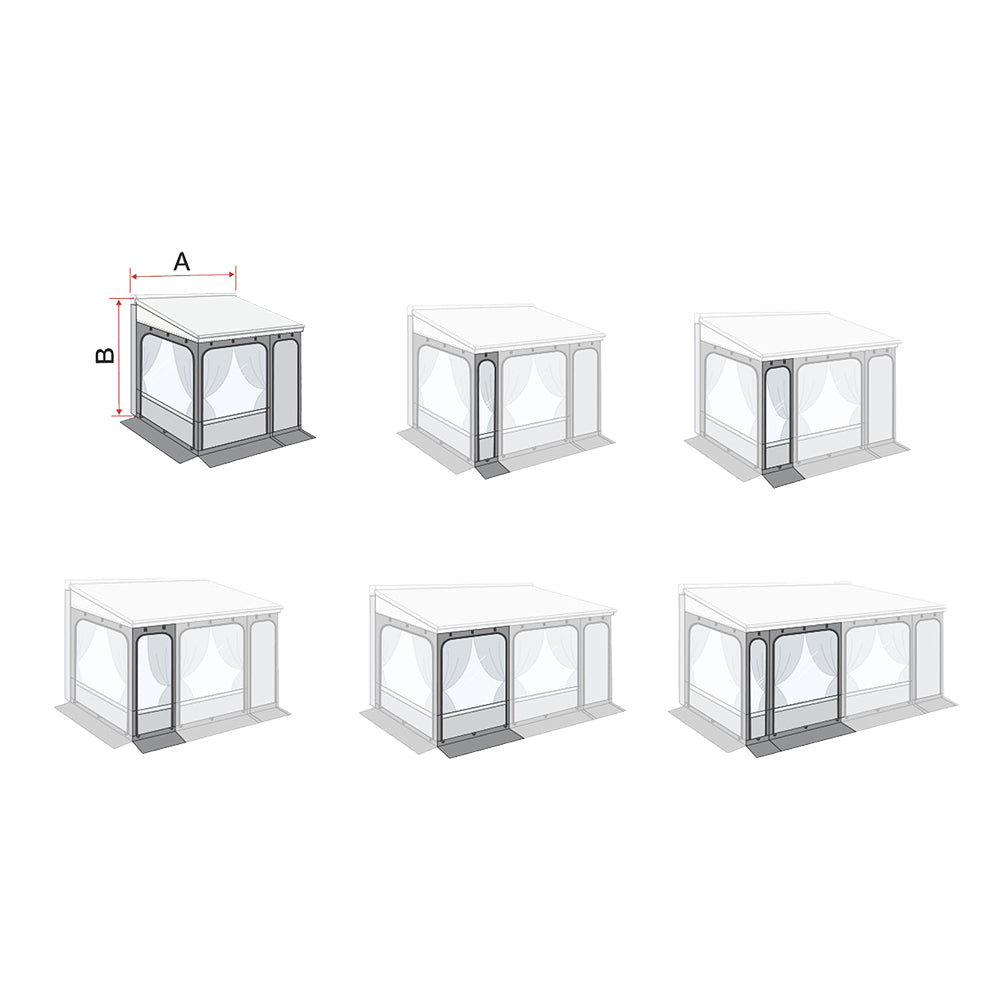 Frontpanel for Privacy Room / Caravanstore ZIP XL F65/F80 - Fiamma grå front