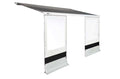 Frontvegg Rain Blocker Front G2 for markise, PVC fra Thule montert på campingplass