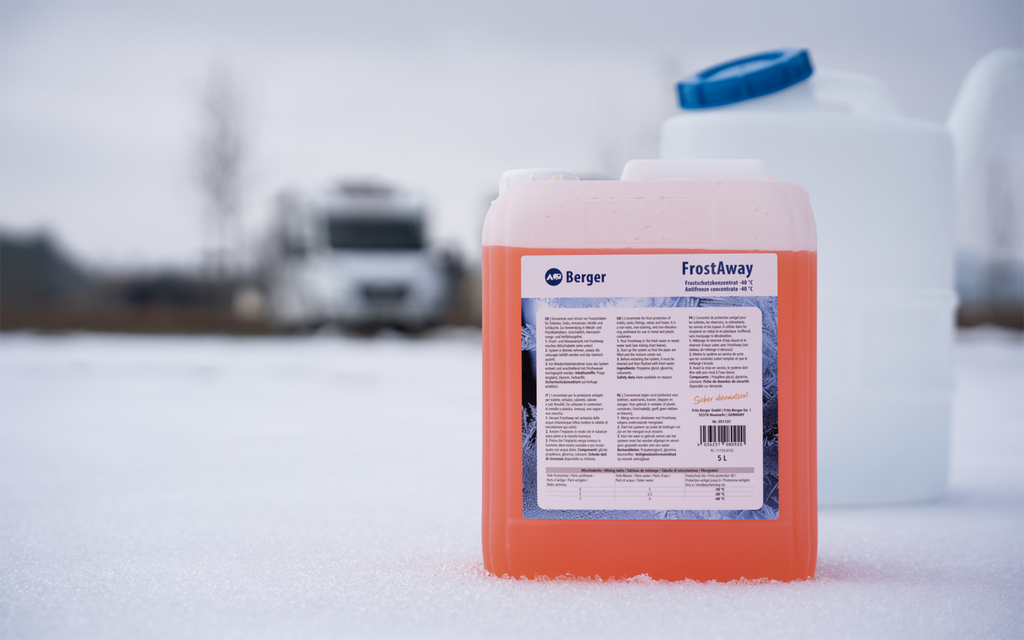 FrostAway frostvæske 5 liter bakside med etikett