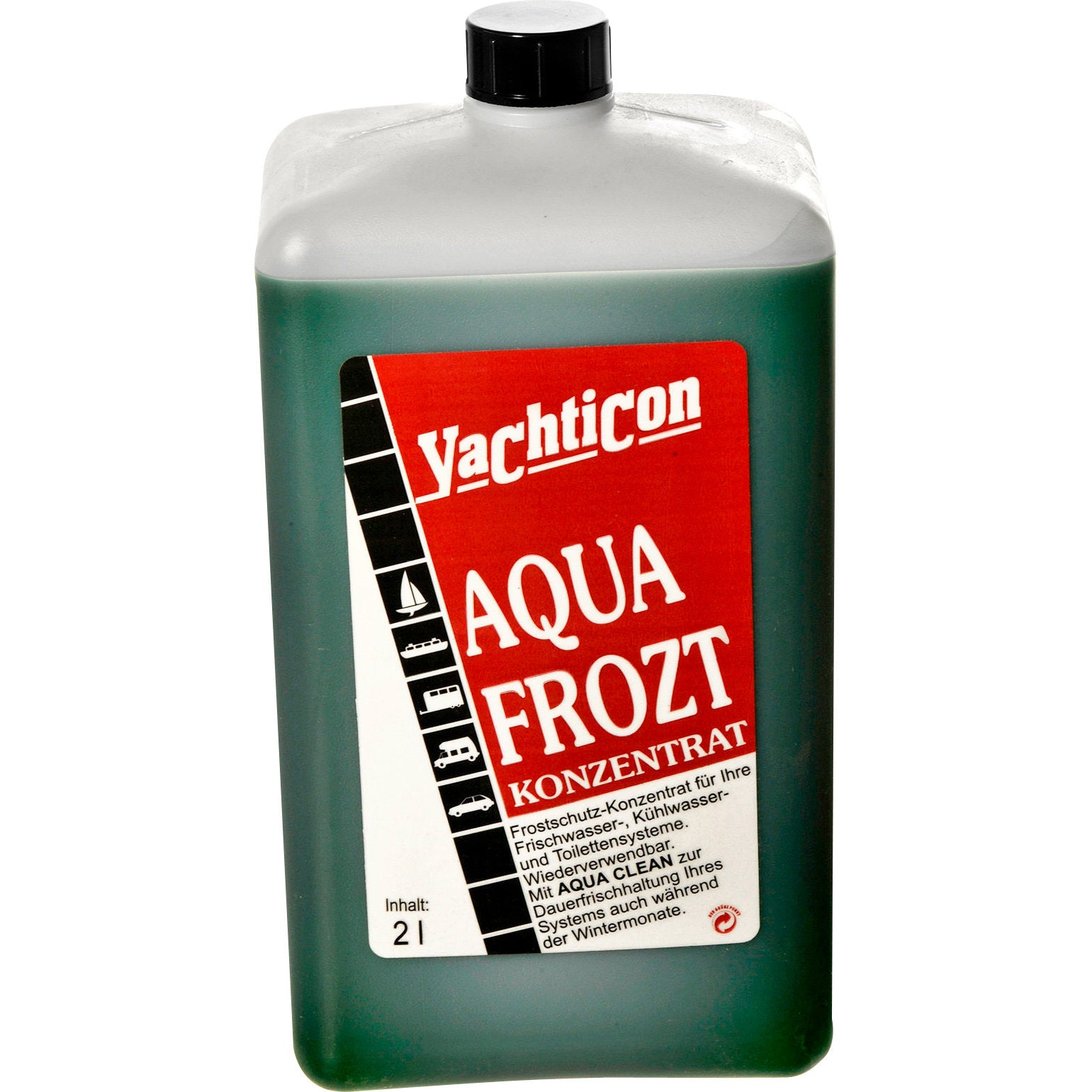 Frostvæske konsentrat Aqua Frozt for vannsystem 2 liter - Yachticon for frostbeskyttelse