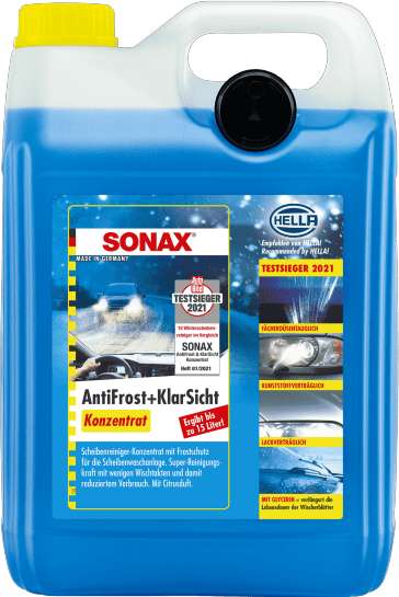 Frostvæske spylervæske konsentrat sitrus 5 liter - Sonax for frostbeskyttelse