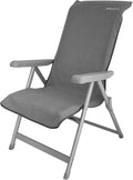 Frotté stolovertrekk for campingstoler 135x60 cm grå - Eurotrail fra forfra